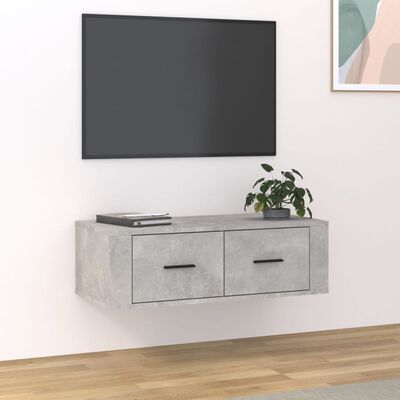 vidaXL TV-Wandschrank Betongrau 80x36x25 cm Holzwerkstoff