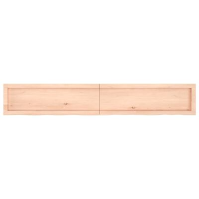 vidaXL Tischplatte 180x40x(2-6) cm Massivholz Eiche Unbehandelt