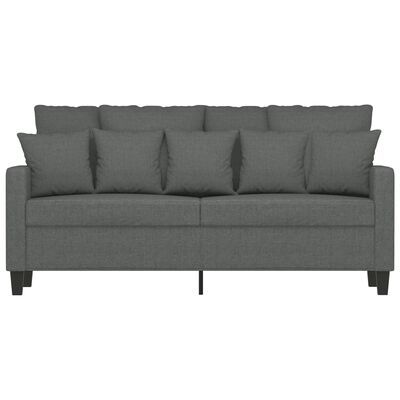 vidaXL 2-Sitzer-Sofa Dunkelgrau 140 cm Stoff