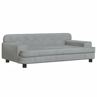 vidaXL Kindersofa Hellgrau 90x53x30 cm Samt