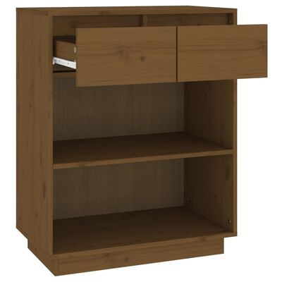 vidaXL Beistellschrank Honigbraun 60x34x75 cm Massivholz Kiefer