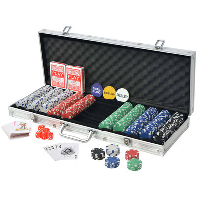 vidaXL Poker Set mit 500 Chips Aluminium