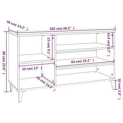 vidaXL Schuhregal Weiß 102x36x60 cm Holzwerkstoff