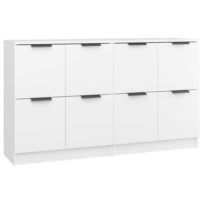 vidaXL Sideboards 2 Stk. Weiß 60x30x70 cm Holzwerkstoff