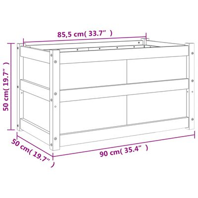 vidaXL Pflanzkübel 2 Stk. Wachsbraun Massivholz Kiefer