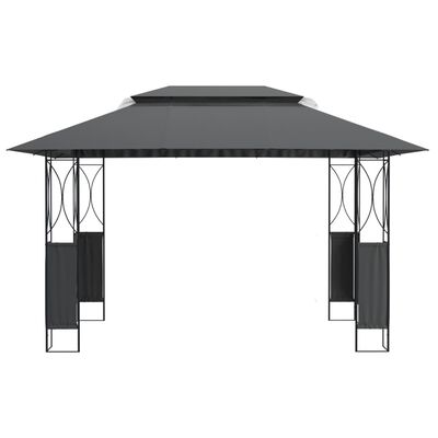 vidaXL Pavillon mit Dach Anthrazit 400x300x270 cm Stahl