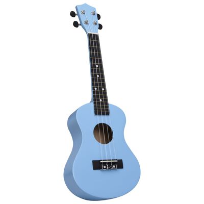 vidaXL Sopran-Ukulele-Set mit Tasche für Kinder Babyblau 23"