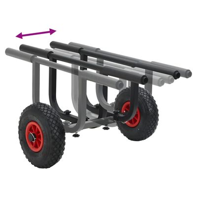 vidaXL Kajak-Trolley 90 kg Aluminium