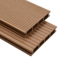 vidaXL WPC Hohlkammer Terrassendielen mit Zubehör 10 m² 4 m Teak