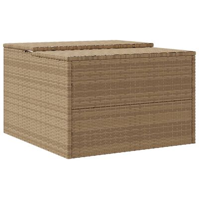 vidaXL Mähroboter-Garage Beige 86x90x52/57 cm Poly Rattan