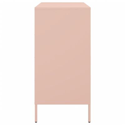 vidaXL Sideboard Rosa 68x39x79 cm Stahl