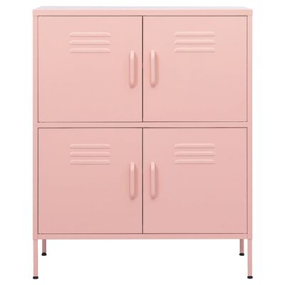 vidaXL Lagerschrank Rosa 80x35x101,5 cm Stahl