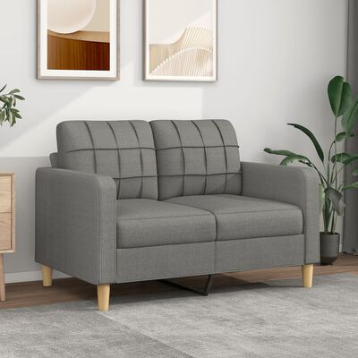 vidaXL 2-Sitzer-Sofa Dunkelgrau 120 cm Stoff