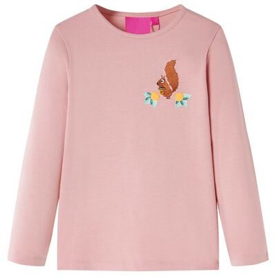 Kinder-Langarmshirt Hellrosa 104