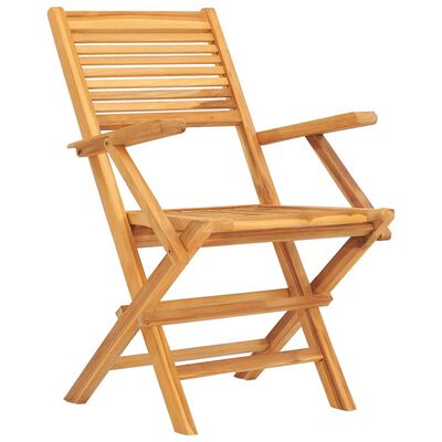 vidaXL Gartenstühle 2 Stk. Klappbar 55x62x90 cm Massivholz Teak