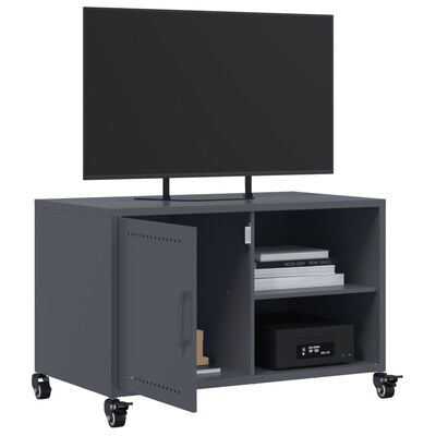 vidaXL TV-Schrank Anthrazit 68x39x43,5 cm Stahl