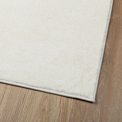 vidaXL Teppich OVIEDO Kurzflor Creme 120x170 cm