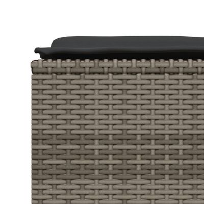 vidaXL 5-tlg. Garten-Sofagarnitur mit Kissen Grau Poly Rattan