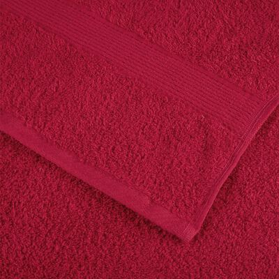 vidaXL Premium-Saunatücher SOLUND 10 Stk. Rot 80x200 cm 600 g/m²