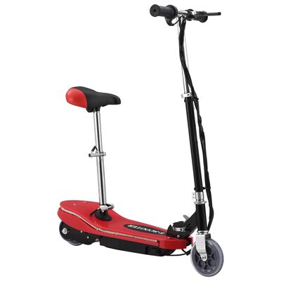 vidaXL E-Scooter für Kinder mit Sitz und LED 120 W Rot