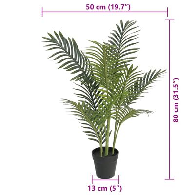 vidaXL Palme Künstlich Grün 80 cm PP