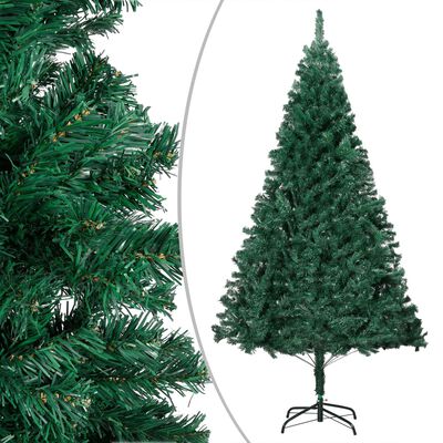 vidaXL Künstlicher Weihnachtsbaum mit Beleuchtung & Kugeln Grün 180 cm