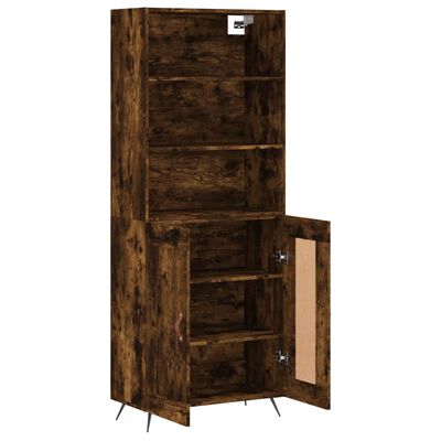 vidaXL Highboard Räuchereiche 69,5x34x180 cm Holzwerkstoff