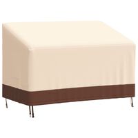 vidaXL Abdeckung für 2-Sitzer-Bank Beige 132x71x56/81 cm 600D Oxford