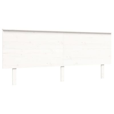 vidaXL Seniorenbett mit Kopfteil 200x200 cm Weiß Massivholz