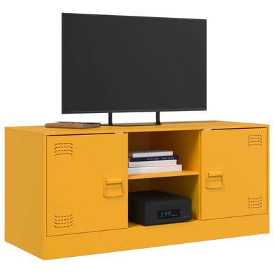 vidaXL TV-Schrank Senfgelb 99x39x44 cm Stahl