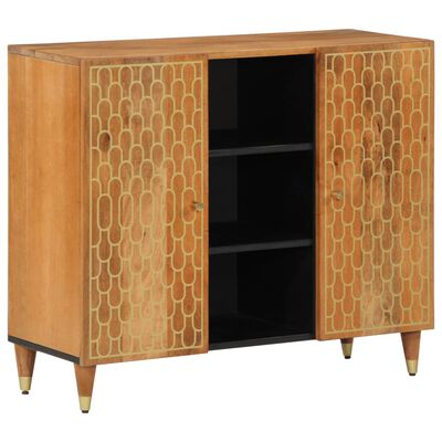 vidaXL Beistellschrank 90x33x75 cm Massivholz Mango