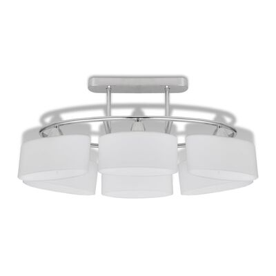 vidaXL Deckenlampe mit ellipsenförmigen Glasschirmen 4 Stk. E14