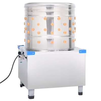 vidaXL Geflügelrupfmaschine Edelstahl 131 Finger 1500 W