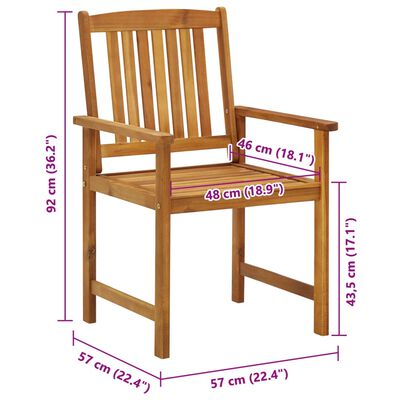 vidaXL Gartenstühle 4 Stk. Massivholz Akazie