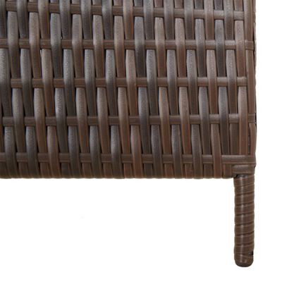 vidaXL Paravent 3-tlg. Braun Poly Rattan