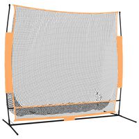 vidaXL Golf-Übungsnetz Schwarz und Orange 215x107x216 cm Polyester