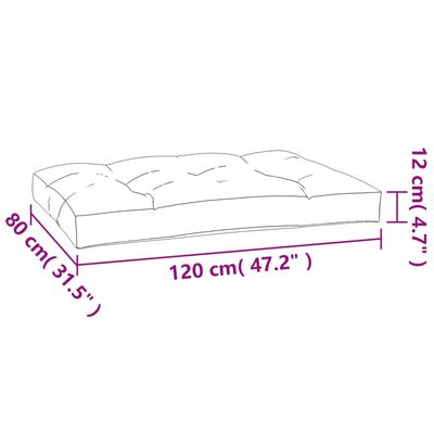 vidaXL Palettenkissen 5-tlg. Taupe Stoff