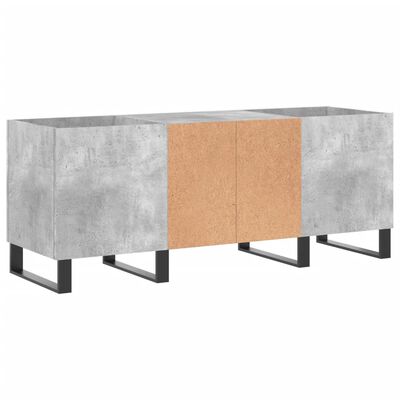 vidaXL Plattenschrank Betongrau 121x38x48 cm Holzwerkstoff