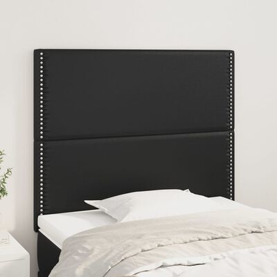 vidaXL Kopfteile 2 Stk. Schwarz 80x5x78/88 cm Kunstleder