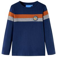 Kinder-Langarmshirt Marineblau 92