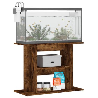 vidaXL Aquariumständer Räuchereiche 80x35x60 cm Holzwerkstoff