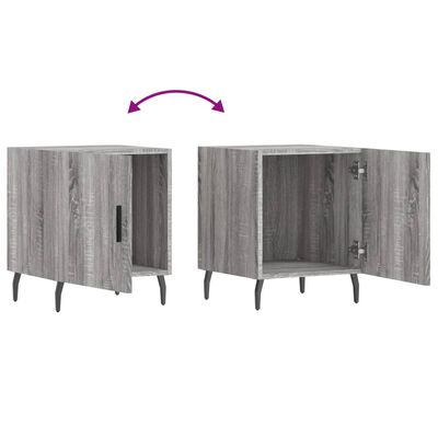 vidaXL Nachttisch Grau Sonoma 40x40x50 cm Holzwerkstoff