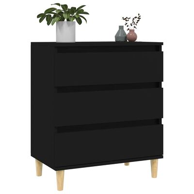 vidaXL Sideboard Schwarz 60x35x70 cm Holzwerkstoff