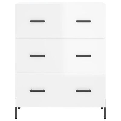 vidaXL Highboard Hochglanz-Weiß 69,5x34x180 cm Holzwerkstoff