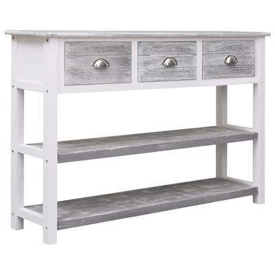 vidaXL Sideboard Antik-Grau 115x30x76 cm Holz