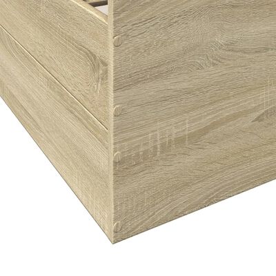 vidaXL Bettgestell mit Schubladen Sonoma-Eiche 120x190cm Holzwerkstoff