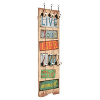 vidaXL Wandgarderobe mit 6 Haken 120 x 40 cm "LE LIFE"