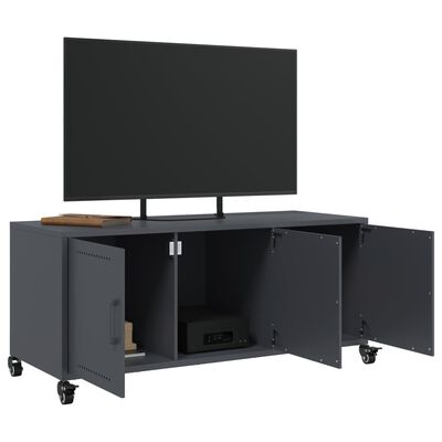 vidaXL TV-Schrank Anthrazit 100,5x39x43,5 cm Stahl