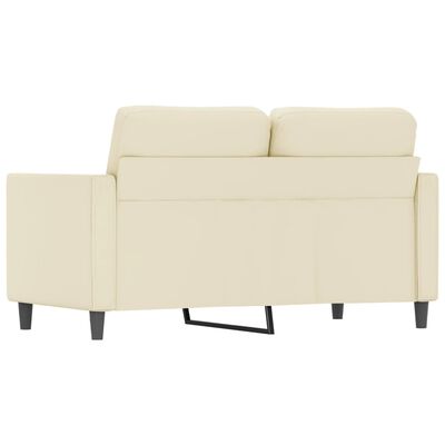 vidaXL 2-Sitzer-Sofa Creme 120 cm Kunstleder