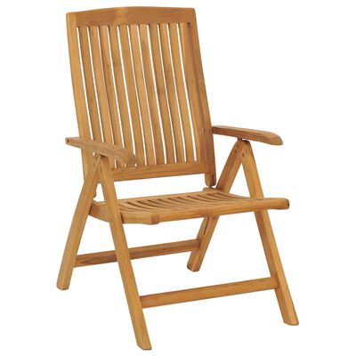 vidaXL Gartenstühle 6 Stk. Verstellbar Massivholz Teak